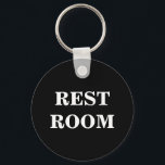 Restroom keychain for WC toilet bathroom<br><div class="desc">Restroom keychain for WC toilet bathroom. Personalised background colour. Great for office lets and hospitality business like hotels,  motels,  holiday lets,  rental apartments,  lodges,  cabins,  camping,  restaurant,  cafe,  bar,  pub,  shop,  store,  dorm,  wedding and more. Custom key chain for ladies and men's toilets.</div>