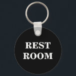 Restroom keychain for WC toilet bathroom<br><div class="desc">Restroom keychain for WC toilet bathroom. Personalised background colour. Great for office lets and hospitality business like hotels,  motels,  holiday lets,  rental apartments,  lodges,  cabins,  camping,  restaurant,  cafe,  bar,  pub,  shop,  store,  dorm,  wedding and more. Custom key chain for ladies and men's toilets.</div>