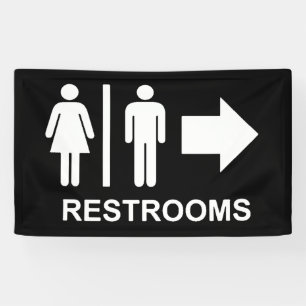 Restroom Sign Arrow