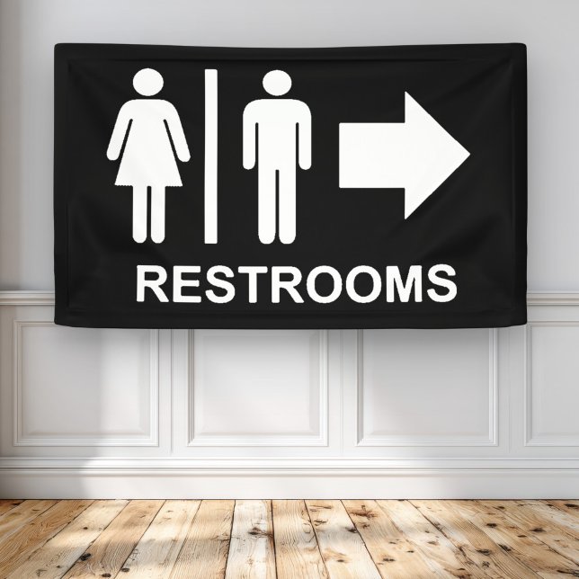 Restroom Sign Arrow Banner (Creator Uploaded)
