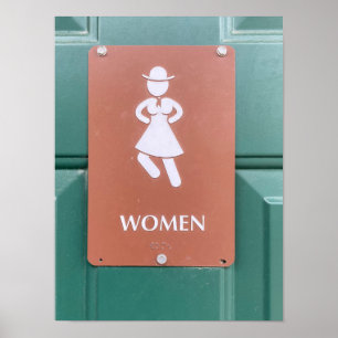 Restroom Sign Cowgirl