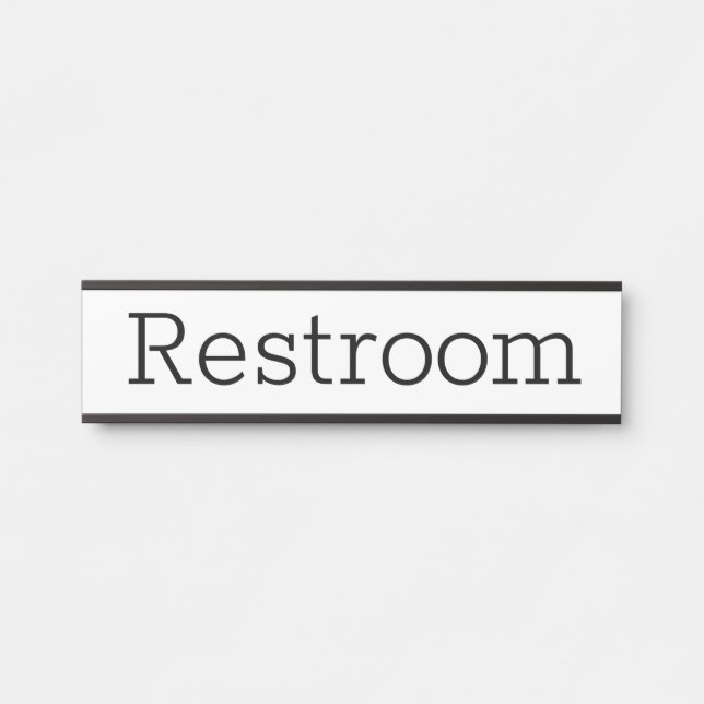Restroom Sign Hanging Door Signs Name Plate (Front)