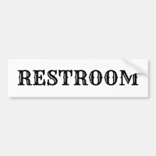 Restroom sign Western Bumper Sticker