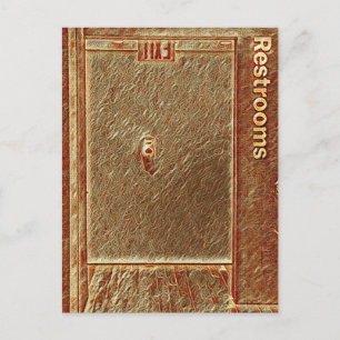 Restrooms, Modern Art Postcard