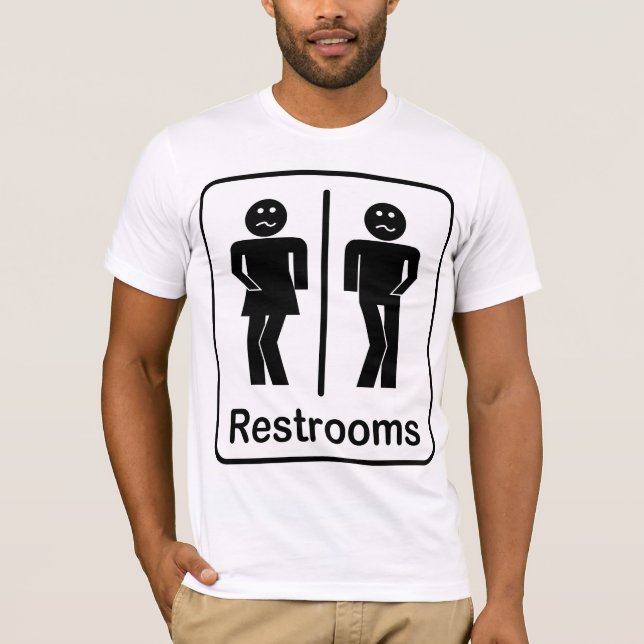 Restrooms Sign Mens T-Shirt (Front)