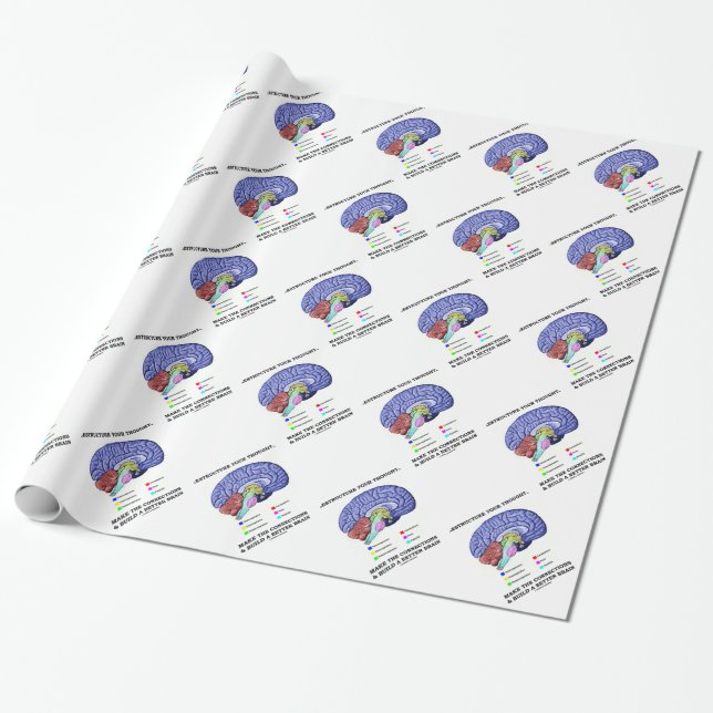 Restructure Your Thoughts Make The Connections Wrapping Paper (Unrolled)