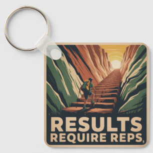 Results Require Reps Key Ring