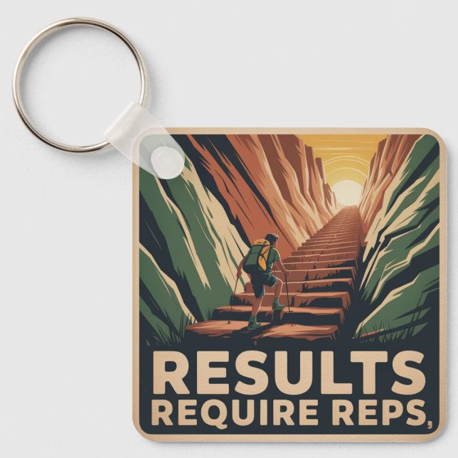 Results Require Reps Key Ring (Front)