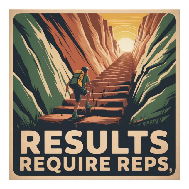 Results Require Reps Photo Print (Front)