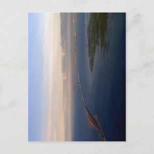 ?resund Bridge from Denmark to Sweden. On the righ Postcard