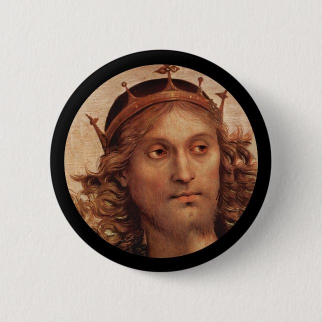 Resurrected Jesus in Crown 6 Cm Round Badge (Front)