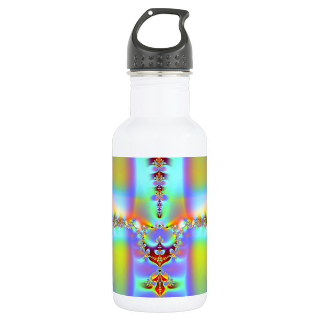 Resurrection Cross Fractal 532 Ml Water Bottle (Front)