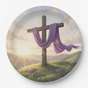Resurrection Dawn – Christian Easter Art Paper Plate