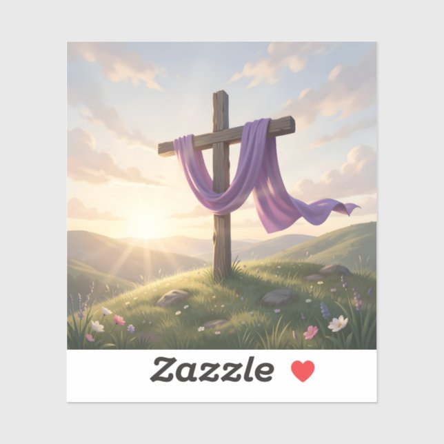 Resurrection Dawn – Christian Easter Art Square (Sheet)