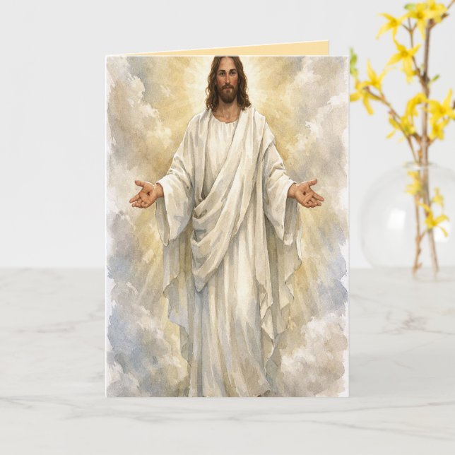 Resurrection Easter Greeting Card (Yellow Flower)