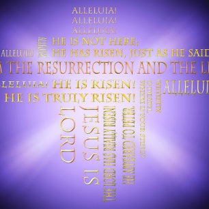 Resurrection Easter Word Cloud Holiday Card