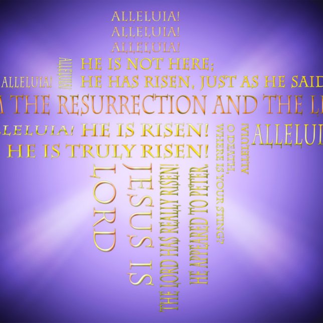 Resurrection Easter Word Cloud Holiday Card (Creator Uploaded)