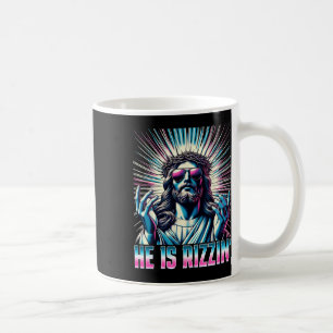 Resurrection Funny Easter Rizz He Is Rizzin Jesus  Coffee Mug