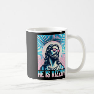 Resurrection Funny Easter Rizz Sungles He Is Rizzi Coffee Mug