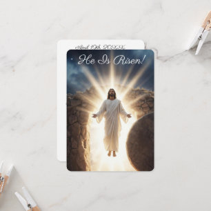 Resurrection Jesus Is Rising from Tomb Greetings Card