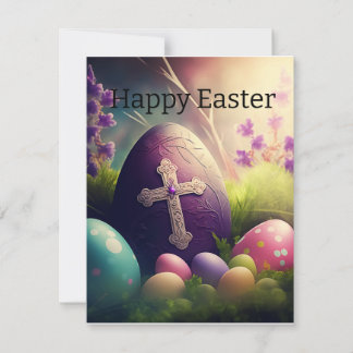 Resurrection Joy: Celebrating Easter Egg Holiday Card