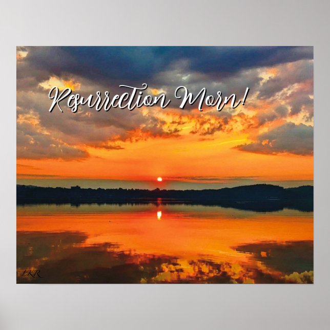 Resurrection Morning Glowing Clouds at Dawn Poster (Front)