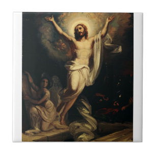 Resurrection of Christ by Robert Wilhelm Ekman Ceramic Tile