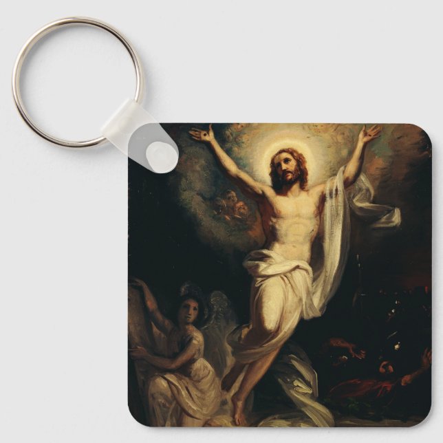 Resurrection of Christ by Robert Wilhelm Ekman  Key Ring (Front)