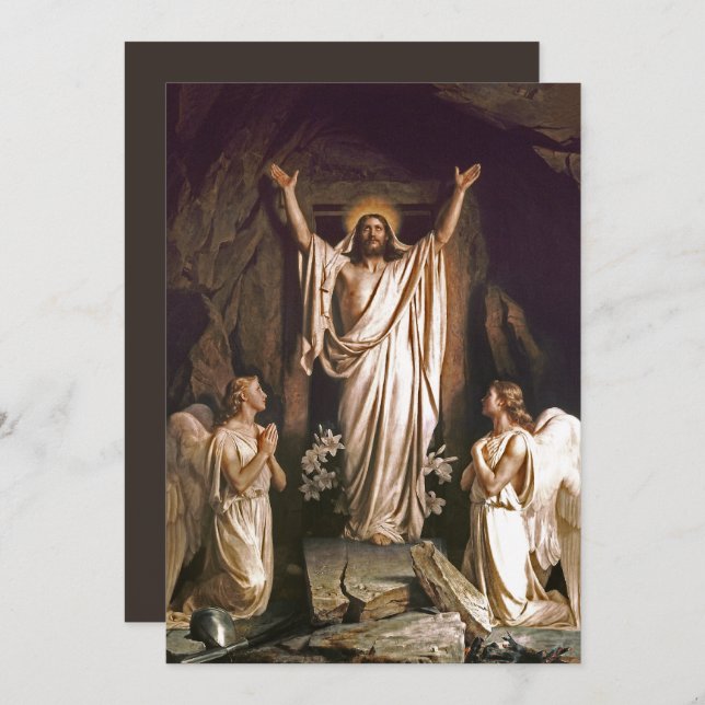 Resurrection of Christ. Fine Art Easter Card (Front/Back)