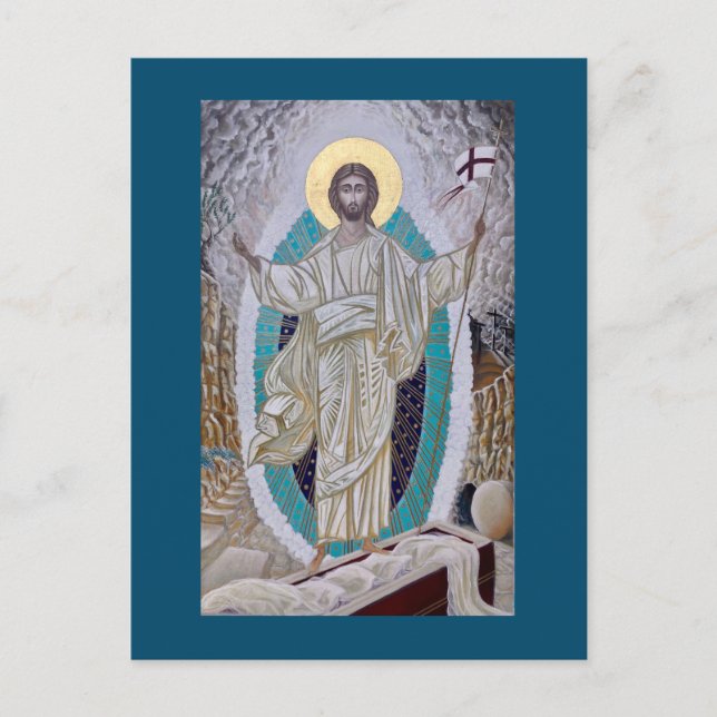 Resurrection of Christ Icon Postcard (Front)