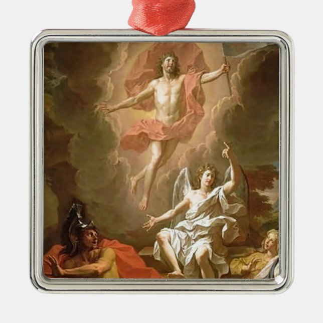 Resurrection Of Christ Metal Tree Decoration (Front)