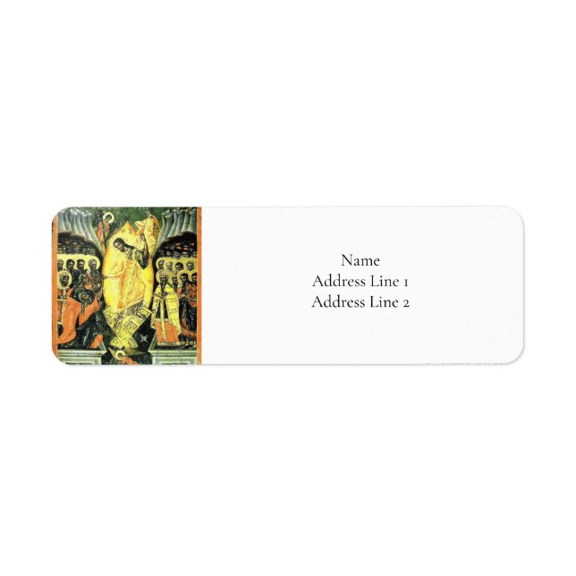 Resurrection of Christ Orthodox Icon Return Address Label (Front)
