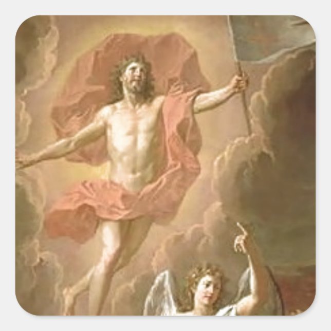 Resurrection Of Christ Square Sticker (Front)