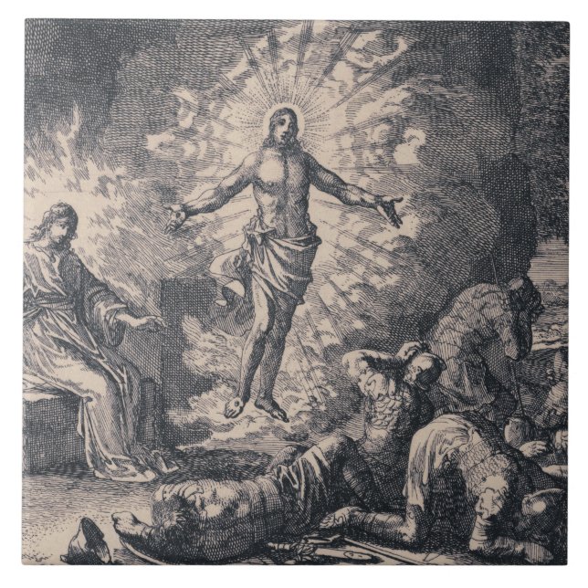 Resurrection of Jesus Christ by Jan Luyken Ceramic Tile (Front)