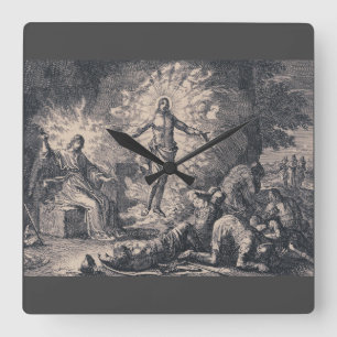 Resurrection of Jesus Christ by Jan Luyken Square Wall Clock
