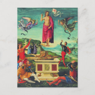 Resurrection of Jesus Christ by Raphael Announcement Postcard
