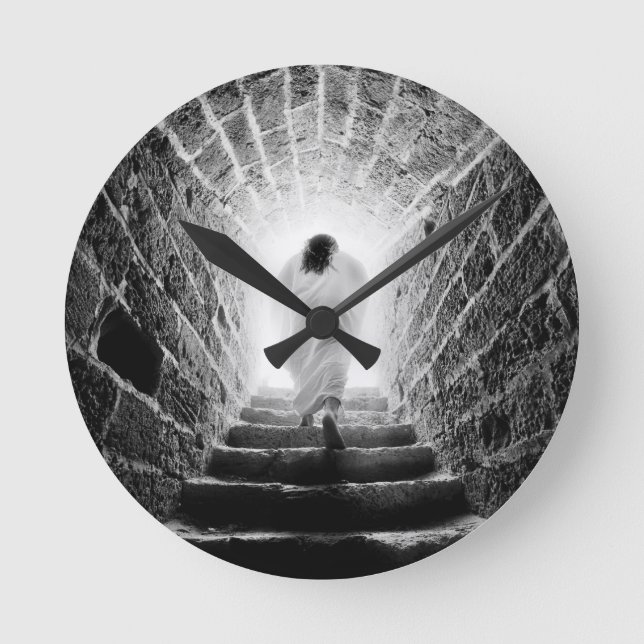 Resurrection of Jesus Christ Round Clock (Front)