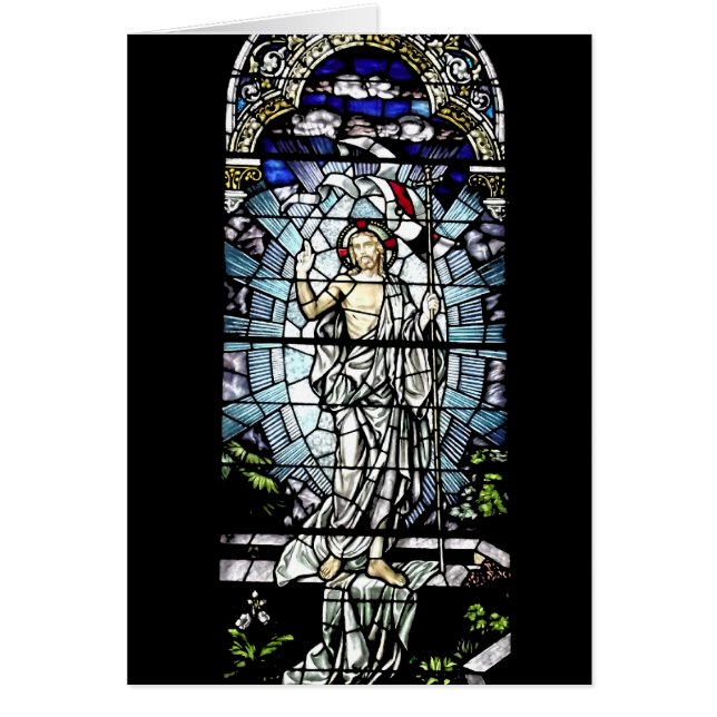Resurrection of Jesus Stained Glass Window (Front)
