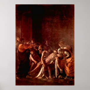 Resurrection of Lazarus by Caravaggio Poster