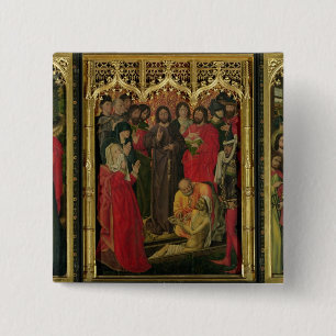 Resurrection of Lazarus Triptych; The Raising of L 15 Cm Square Badge