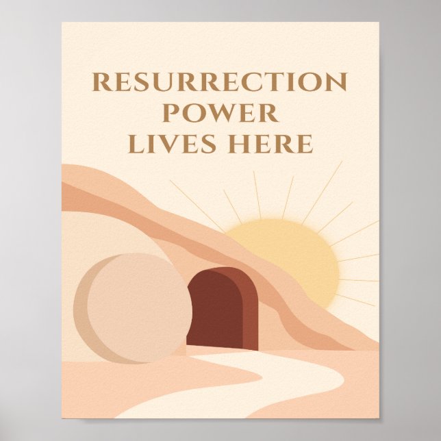 Resurrection Power Lives Here Easter 2026 Poster (Front)