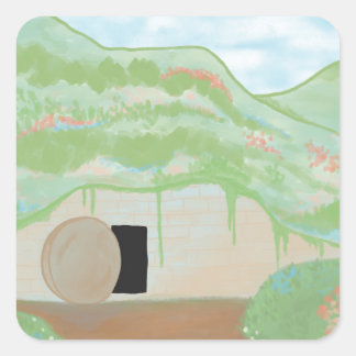 Resurrection square sticker