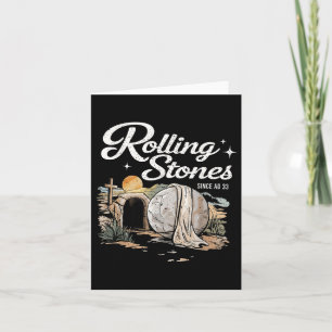 Resurrection Stone Graphic Design With Cross Card