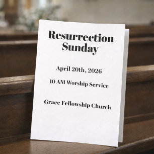  Resurrection Sunday Church Bulletin Cover Flyer