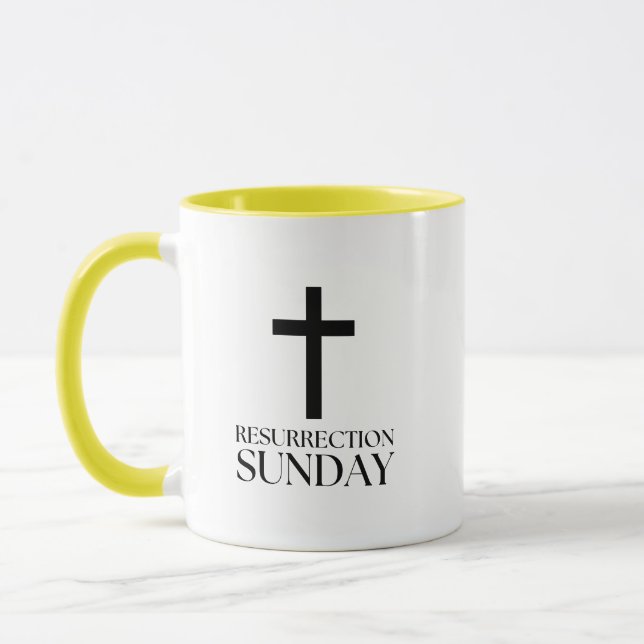 Resurrection Sunday Cross Christian Easter Mug (Left)