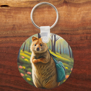 Retail Adventures: Mama Quokka Goes Shopping Key Ring