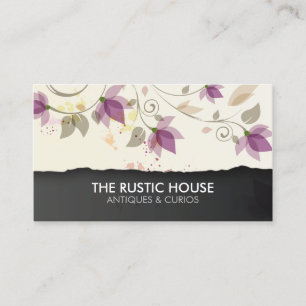 Retail Shop Store Flowers Business Card
