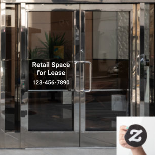 Retail Space for Lease Sign Window Cling