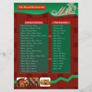 RETAURENT MENU CARD