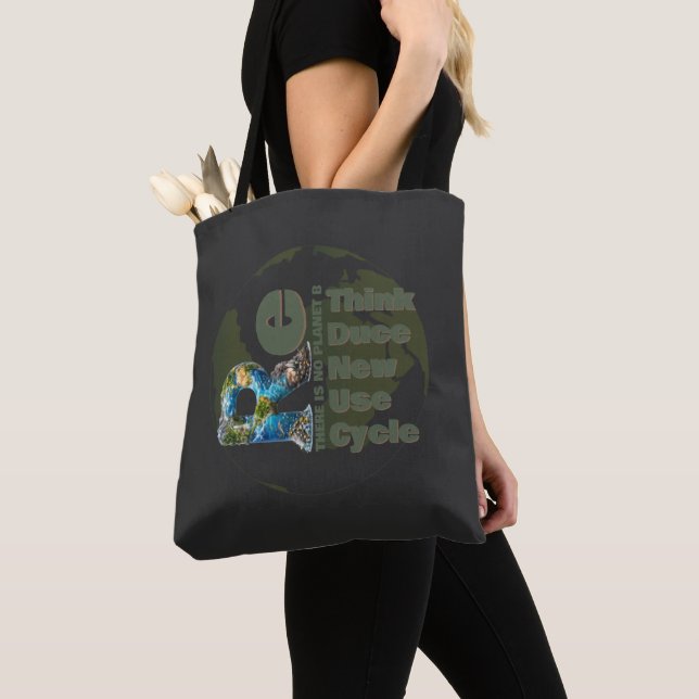 Rethink Reduce Renew Reuse Recycle Save earth Tote Bag (Close Up)